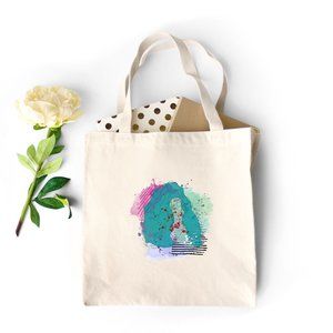 Indarra Shop Watercolor Canvas Tote Bag